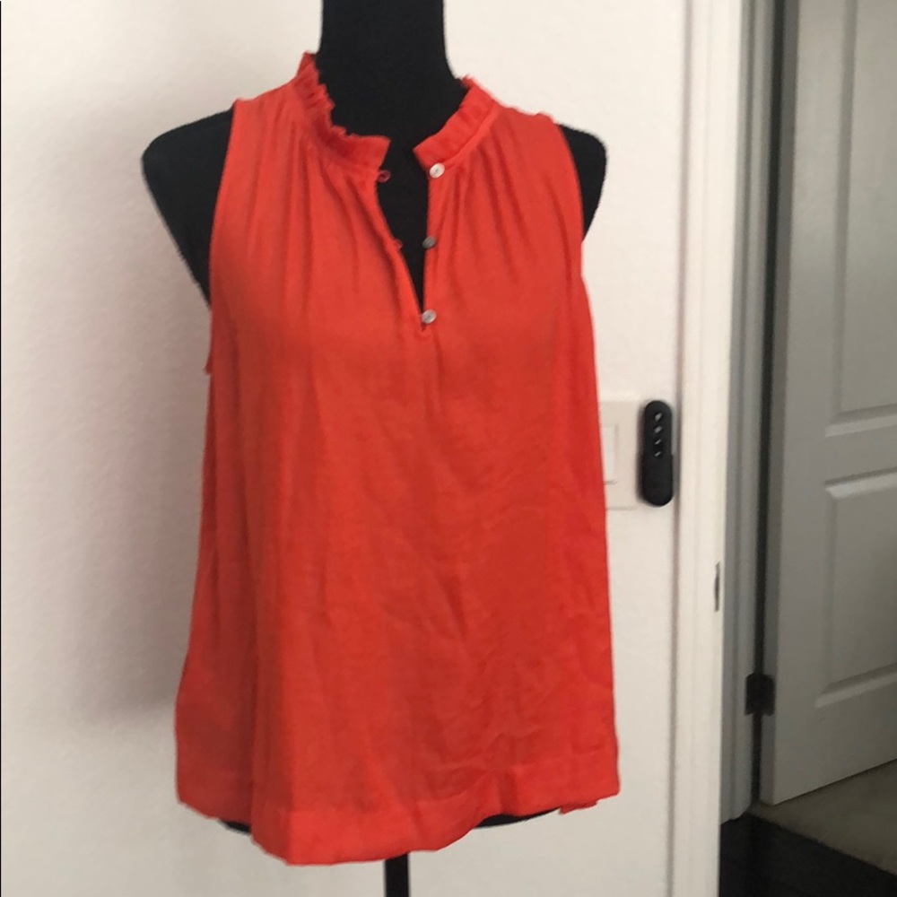 Sleeveless silky top